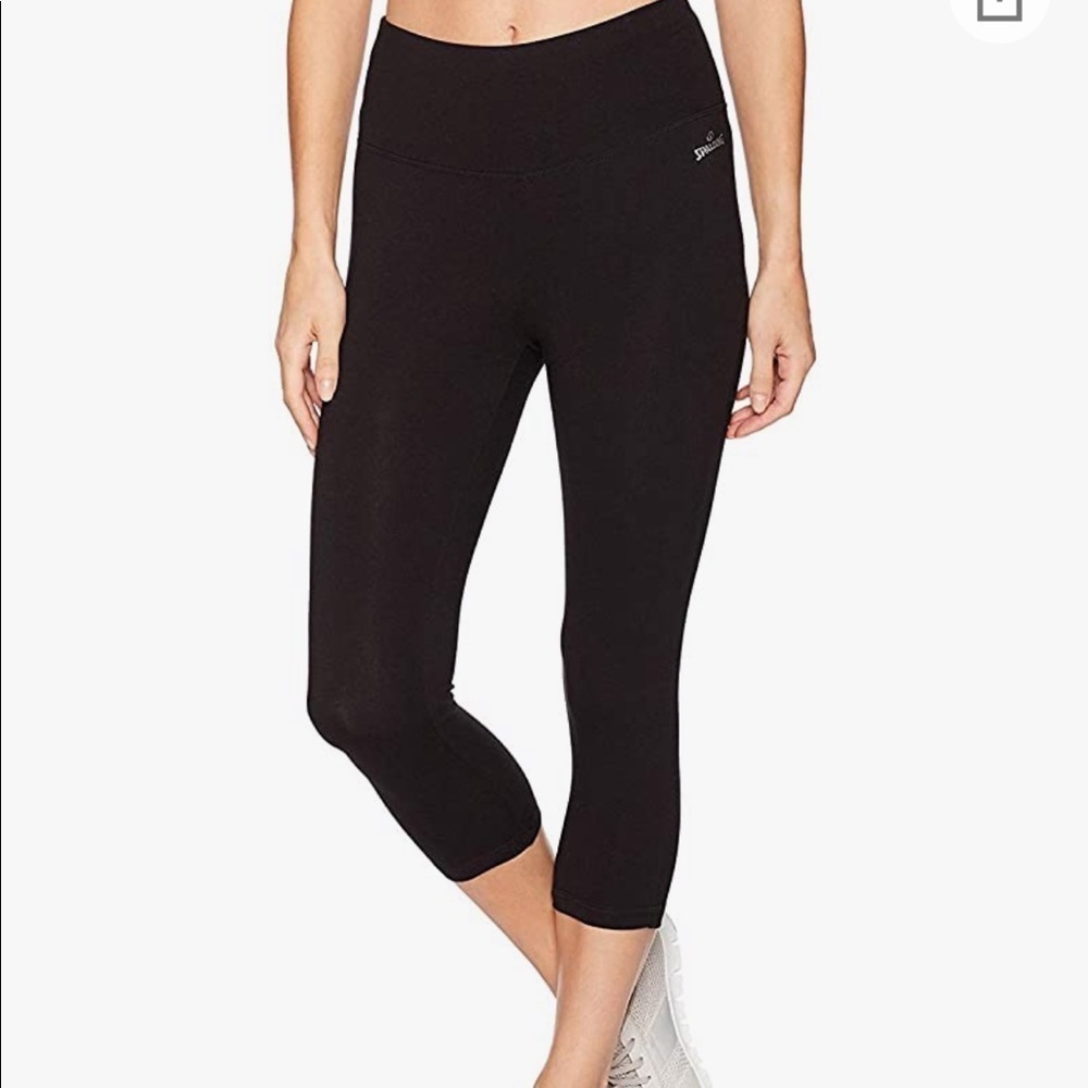 Spaulding cropped black cotton leggings
